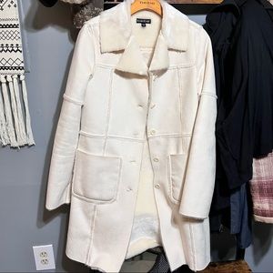 Bebe Cream White Trench Coat